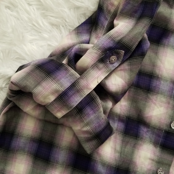 Vince Purple Plaid Button Down - Picture 4 of 7
